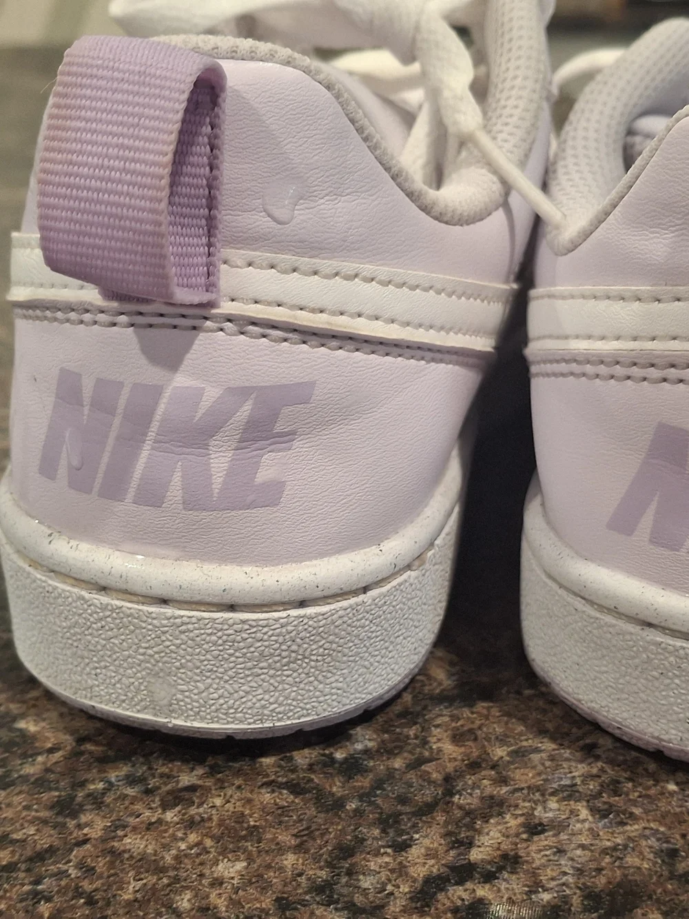 Nike Kids Lace-Up Sneakers in Light Lavender and White